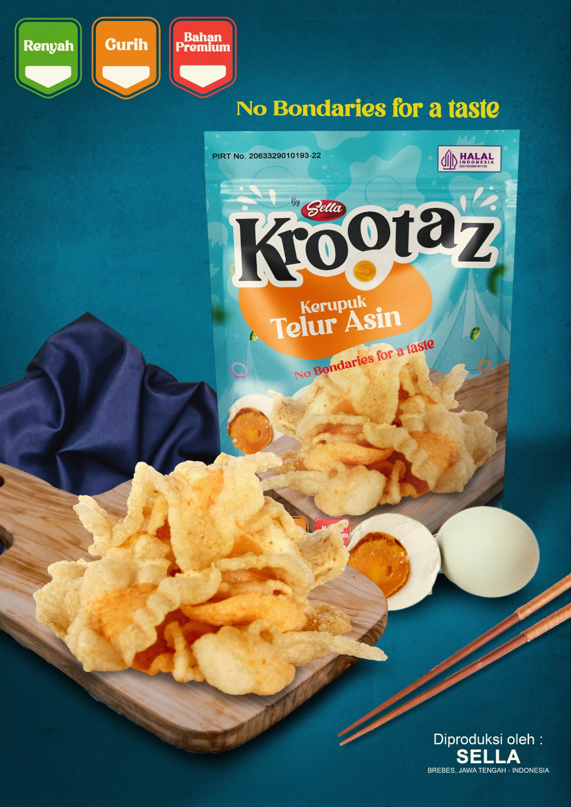 krupuk telur asin